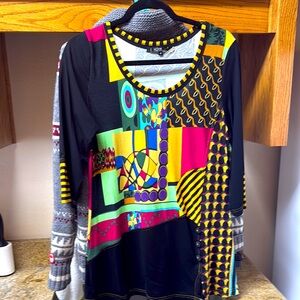 Colorful Geometric Women's Top